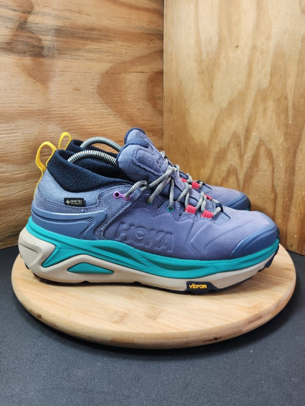 Hoka Kaha 3 Low GTX Womens Blue Size 9.5 Shoes Sneakers Goretex Vibram Soles